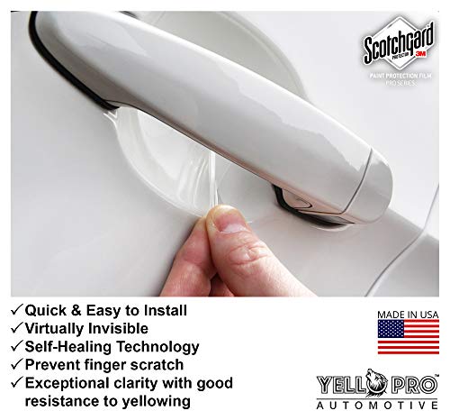 YelloPro Custom Fit Door Handle Cup 3M Scotchgard Anti Scratch Clear Bra Paint Protector Film Cover Self Healing Guard For 2016 2017 2018 2019 2020 2021 2022 Toyota Tacoma Pickup Truck