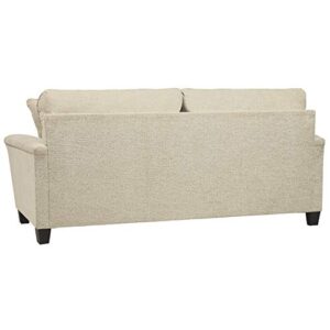 Signature Design by Ashley Abinger Chenille Contemporary Sofa with 2 Accent Pillows, Beige