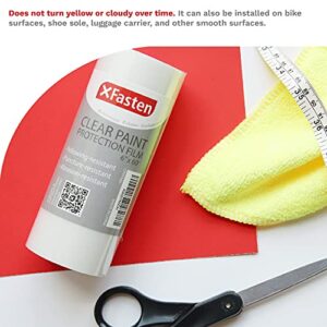 XFasten Vinyl Clear Paint Protection Film 6-Inch x 60-Inch, Clear Bra Film and Bike Frame Protection Tape Protector Guard Against Road Damage – Residue-Free | Excellent Sneaker Sole Protection Film