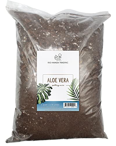 Aloe Vera Soil Blend, Hand Blended Aloe Vera and Succulent Soil Mix, Re-Pots 4-6 Small Plants, 2-4 Medium Plants, or 1-2 Large Plants, All Natural (4qts)