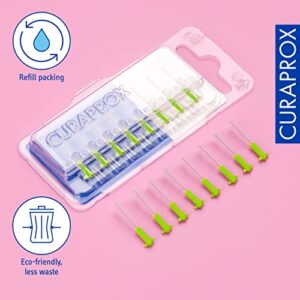 Curaprox CPS 011 Prime Refill Interdental Brushes, 8-Piece Refill Pack interdental Brushes CPS 011 Prime, 1.1 mm to 5.0 mm, Green