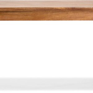 Finch Stratford Mid Century Entryway Bench, Solid Wood Seating for Dining Room or Hallway, Modern Farmhouse Rustic Design, Walnut Brown