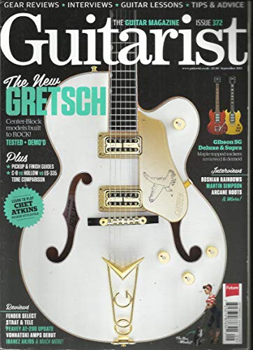 GUITARIST MAGAZINE, THE GUITAR MAGAZINE SEPTEMBER, 2013 ISSUE # 372 ( ALL FREE GIFTS INCLUDED ) ( PLEASE NOTE: ALL THESE MAGAZINES ARE PET & SMOKE FREE MAGAZINES. NO ADDRESS LABEL. (SINGLE ISSUE MAGAZINE.)