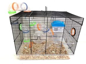 acrylic clear 2-floors hamster home habitat rodent gerbil mouse mice rats small animal critter cage