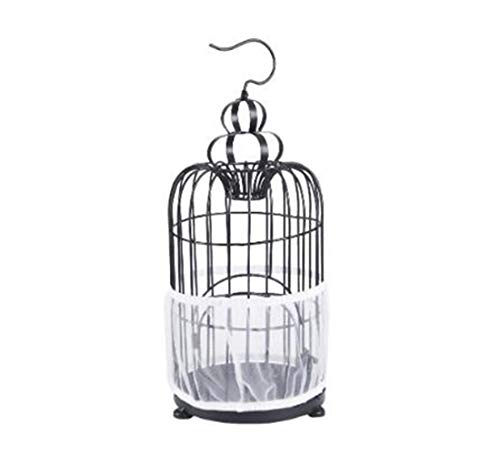 TIANRUOXIAOKE Universal Bird Cage Seed Catcher Seeds Guard Parrot Mesh Net Cover Stretchy Shell Skirt Traps Cage Basket Soft Airy Parrot Cage Skirt (M, White)