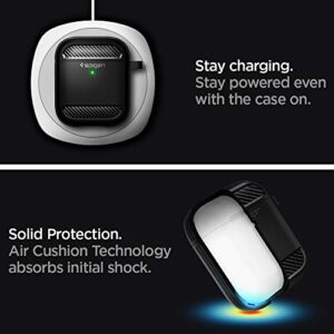 Spigen Rugged Armor Designed for Airpods Case Cover Protective Case with Keychain for Airpods 1 & 2 Case - Matte Black