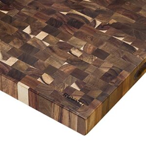 Ruvati 17 x 16 x 2 inch thick End-Grain Acacia Butcher Block Solid Wood Large Cutting Board - RVA2445ACA