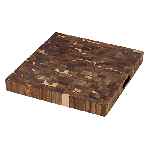 Ruvati 17 x 16 x 2 inch thick End-Grain Acacia Butcher Block Solid Wood Large Cutting Board - RVA2445ACA