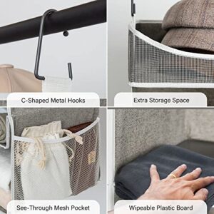 StorageWorks 3-Shelf Hanging Closet Organizer, Adjustable Hanging Closet Organizers and Storage, Gray, Canvas, 12 ¾”W x 12 ¾”D x 32”H