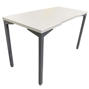 vari quickpro table 48x24 (discontinued model) - office desk with durable laminate finish - easy assembly (white)