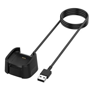 kissmart charger for fitbit versa 2, replacement charging cable dock cradle with 3.3ft usb cord for fitbit versa 2 smartwatch
