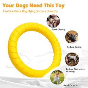 DLDER Indestructible Dog Toys Dog Chew Toy for Aggressive Chewers Flying Discs for Medium/Large Breeds Dog Training Ring,Floating Dog Ring Toys for Throwing,Catching, Flying Lightweight Dog Toy