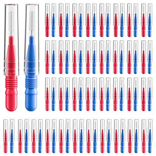 Interdental Brush, Flossing Head,Easy Use Tooth Cleaning Tool (72 Count)(2.5mm/3mm)