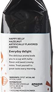 Amazon Brand - Happy Belly Hazelnut Flavored Ground Coffee, Medium Roast, 12 Ounce