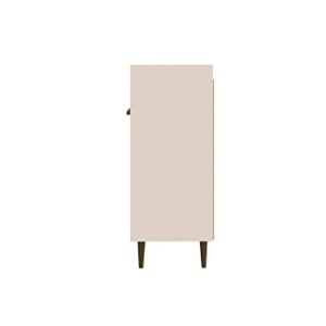 Manhattan Comfort Bradley Mid Century Modern Dining Room 4 Shelves Buffet Stand Cabinet, 53.54", Off White