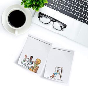 Motivation Without Borders MWB 4 Funny Note Pads with Medical Humor - Perfect Novelty Gift for Doctor, Coworker or Friends | Pack of 4 | 4.25" x 5.5" with 50 Sheets per Pad