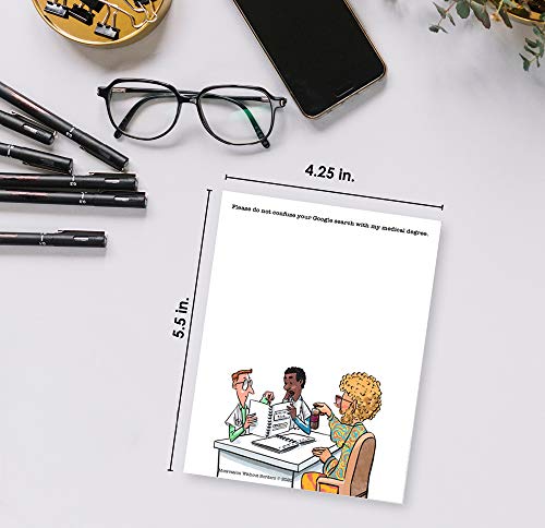 Motivation Without Borders MWB 4 Funny Note Pads with Medical Humor - Perfect Novelty Gift for Doctor, Coworker or Friends | Pack of 4 | 4.25" x 5.5" with 50 Sheets per Pad