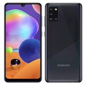 samsung galaxy a31 64gb / 4gb - a315g/dsl unlocked dual sim phone w/quad camera 48mp+8mp+5mp+5mp gsm international version (prism crush black)