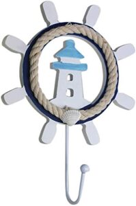 mediterranean theme hook nautical hook towel hat coat hangers rustic wall hooks for home cloakroom clothing shop decor - lighthouse