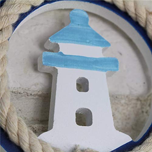 Mediterranean Theme Hook Nautical Hook Towel Hat Coat Hangers Rustic Wall Hooks for Home Cloakroom Clothing Shop Decor - Lighthouse