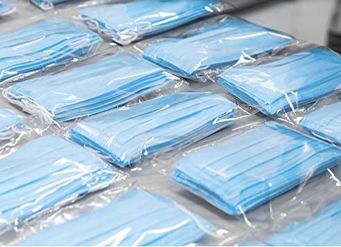 Retail Sign Systems 50 PCS Thick 3-Ply Face Shield MASK with Elastic Ear Loop Cover Full Face Anti-Dust US Stock, blue, regular