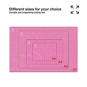 KC GLOBAL A1 (36"x24") Self-Healing Cutting Mat (Pink) - Sturdy, Reversible, Eco-Friendly, Non-Slip. Premium Desk Mat for Crafters, Quilters, and Hobbyist