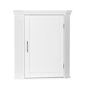 riverridge somerset corner storage wall cabinet, white