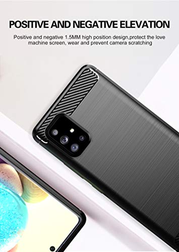 M MAIKEZI Samsung A71 5G case,Galaxy A71 5G case with HD Screen Protector, Soft TPU Slim Fashion Non-Slip Protective Phone Case Cover for Galaxy A71 5G (Black)