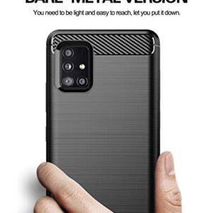 M MAIKEZI Samsung A71 5G case,Galaxy A71 5G case with HD Screen Protector, Soft TPU Slim Fashion Non-Slip Protective Phone Case Cover for Galaxy A71 5G (Black)