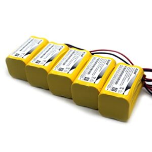 elxjar (5-pack) 4.8v 800mah ni-cd battery pack replacement for astralite 20-0001 day-brite a15032-1 cxl6vbxt cxxl3gw, lithonia a15032-1 osi osa004 powersonic a150321 emergency exit light
