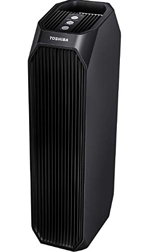 Toshiba Air Purifier CAF-W36USW UV Light Sanitizer, Designed for Smoke, Dust, Odors, Pollen and Pet Hair for Home, Office, Bedroom, Black