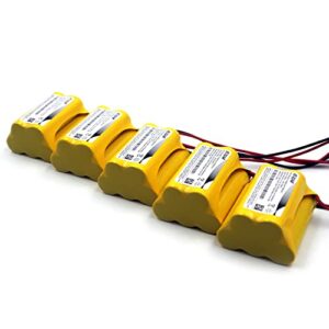 elxjar (5-Pack) 6V 1000mAh Ni-CD Battery Pack Replacement for Aritech 10050205 Lithonia ENB-06006 ENB06006 Prescolite Exit Sign Emergency Light Sharp 51500RS CE140P E82082100