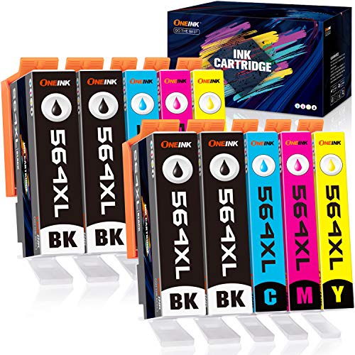 ONEINK Compatible Ink Cartridges Replacement for HP 564XL 564 XL for HP Deskjet 3520 3522 Officejet 4620 Photosmart 5520 6510 6515 6520 7510 7520 Printer,10 Packs (4 Black,2 Cyan,2 Magenta,2 Yellow)