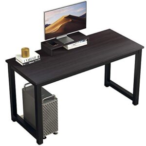 BOJOY Computer Desk PC Laptop Study Table 47" Sturdy Office Desk Modern Simple Style Table for Home Office Workstation Notebook Writing Desk with Extra Monitor Stand