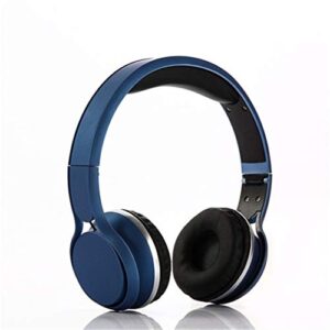 wireless bluetooth headphones stereo foldable headphones active noise cancelling over ear with microphone deep bass for pc/cell phones/tv,blue