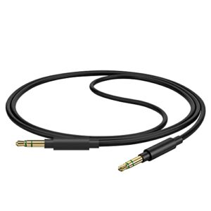 Geekria Audio Cable Compatible with Anker Soundcore Space One, Q20i, Q45, Life Q30, Life Q35, Life 2 Active, Vortex, E8, E7 Pro, 059 Cable, 3.5mm Aux Replacement Stereo Cord (4 ft/1.2 m)