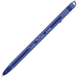 AZOR Pin Point Blue Fine Point Writing Pens 0.7mm with Hole for Retractable Cord, Chain, Clipboard or Countertop – Pack of 12