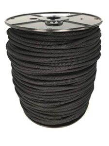 great white black sash cord, 8 x 1,200' spool (1/4") cotton tie down camping, clothesline, rigging, crafts, theater, window replacement, entertainment spot cord diy home improvement usa