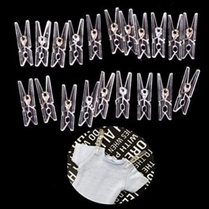 clips 20 pcs mini spring clear transparent clips clothes photo paper peg pin clothespin craft clips party home decoration