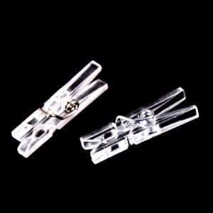 Clips 20 PCS Mini Spring Clear Transparent Clips Clothes Photo Paper Peg Pin Clothespin Craft Clips Party Home Decoration