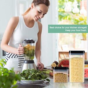 6 Pcs Large Size Airtight Food Storage Containers Set, BPA Free Clear Plastic Cereal Containers with Easy Lock Lids for Pantry & Kitchen Organization Storage - Include 24 Labels & 2 Chalk Marker