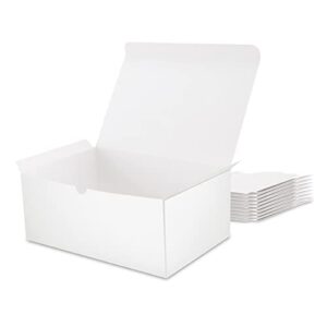 malicplus 10 gift boxes 9.5x6.5x4 inches gift boxes with lids boxes for gifts bridesmaid proposal boxes, white gift boxes bulk for light weight gifts, crafting, grass texture white