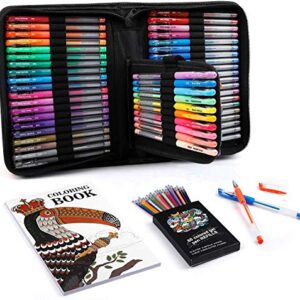 Lelix Gel Pens, 120 Pack Gel Pen Set, 60 Unique Colors with 60 Refills for Adults Coloring Books Drawing Doodling Crafts Scrapbooking Journaling