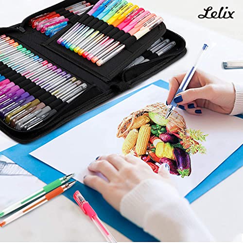 Lelix Gel Pens, 120 Pack Gel Pen Set, 60 Unique Colors with 60 Refills for Adults Coloring Books Drawing Doodling Crafts Scrapbooking Journaling