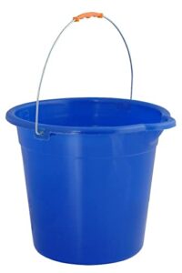 mop bucket 2.5 gallon bucket for cleaning - plastic car wash bucket with grip handle - royal blue bucket small durable plastic pail for fishing, mopping, cleaning -10 liter camping buckets