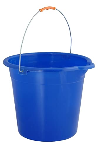 Mop Bucket 2.5 Gallon Bucket for Cleaning - Plastic Car Wash Bucket with Grip Handle - Royal Blue Bucket Small Durable Plastic Pail for Fishing, Mopping, Cleaning -10 Liter Camping Buckets