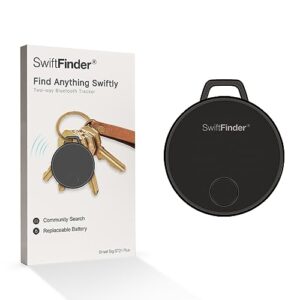 swiftfinder key finder, bluetooth tracker and item locator for keys, bags, and more; ios and android compatible, water resistance with 6 months replaceable battery