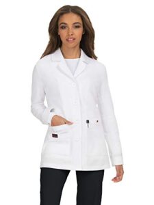 koi betsey johnson b402 women's canna lab coat white m