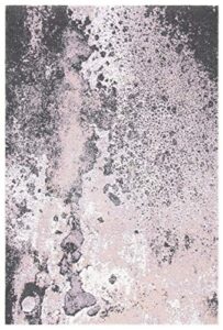 safavieh glacier collection 2'3" x 4' pink / grey gla124u modern abstract non-shedding living room bedroom accent rug