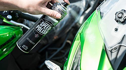 Muc-Off Motorcycle Speed Polish, 13.5 fl oz - Motorcycle Polish Spray, Two in One Wax and Polish - Post-Wash Protection Spray for On and Off-Road Bikes